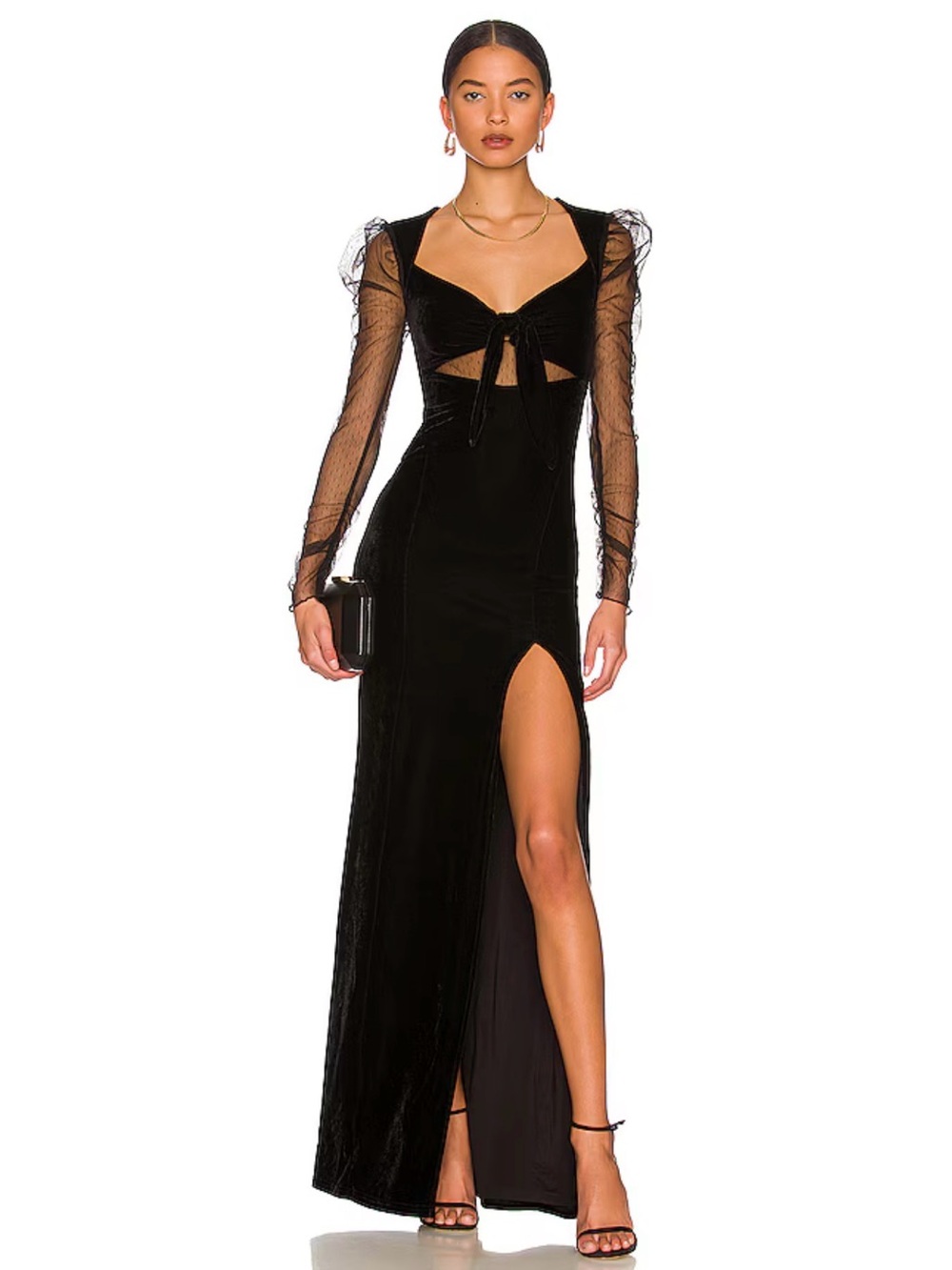 MAJORELLE Maya Gown in Black
Size small